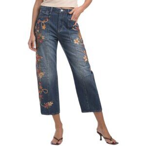 DRIFTWOOD JEANS Heather Lillies And Lassos Barrel Leg Jeans